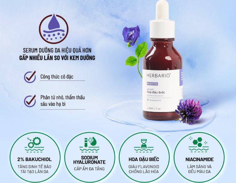 Những thành phần chính của Serum hoa đậu biếc Boosted làm mờ vết thâm