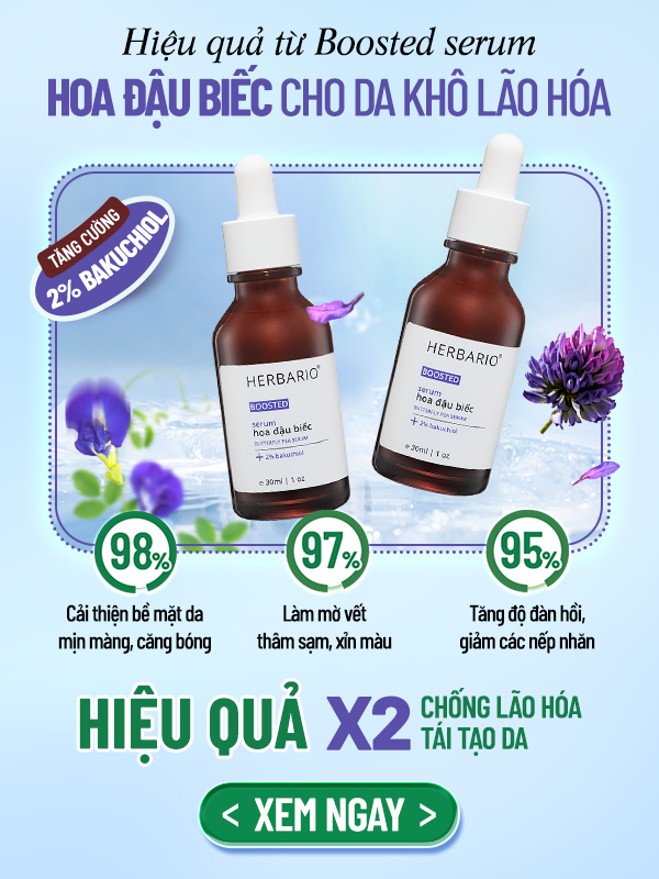 Serum Hoa đậu biếc Boosted Herbario bổ sung Bakuchiol chống lão hóa da